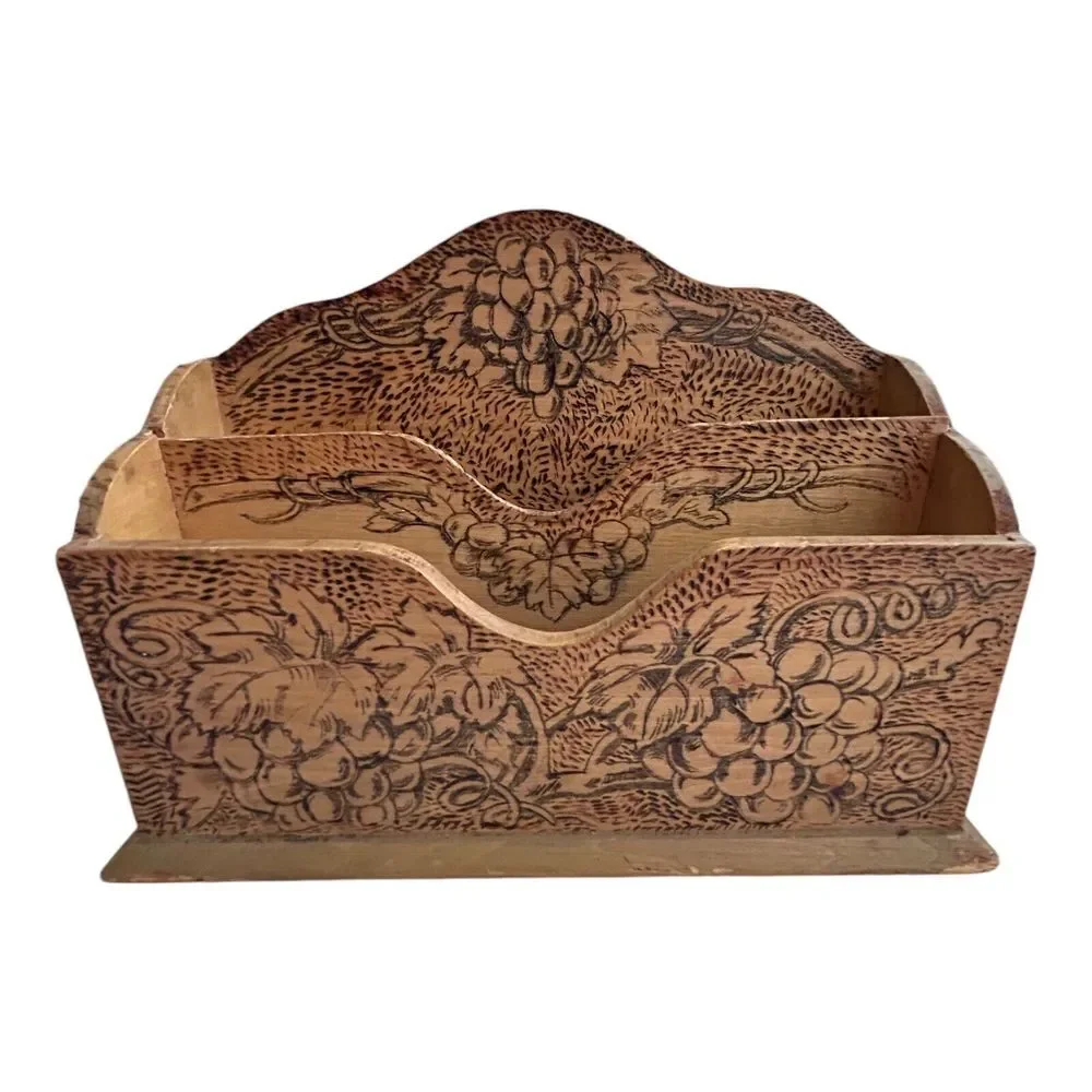 Flemish Art letter box antique grape design
